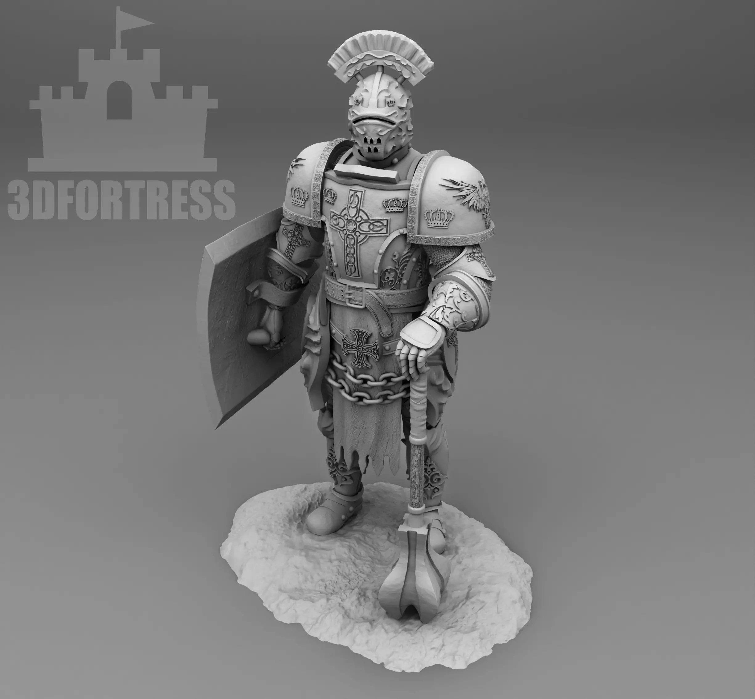 Mace Solider 3D print model_0