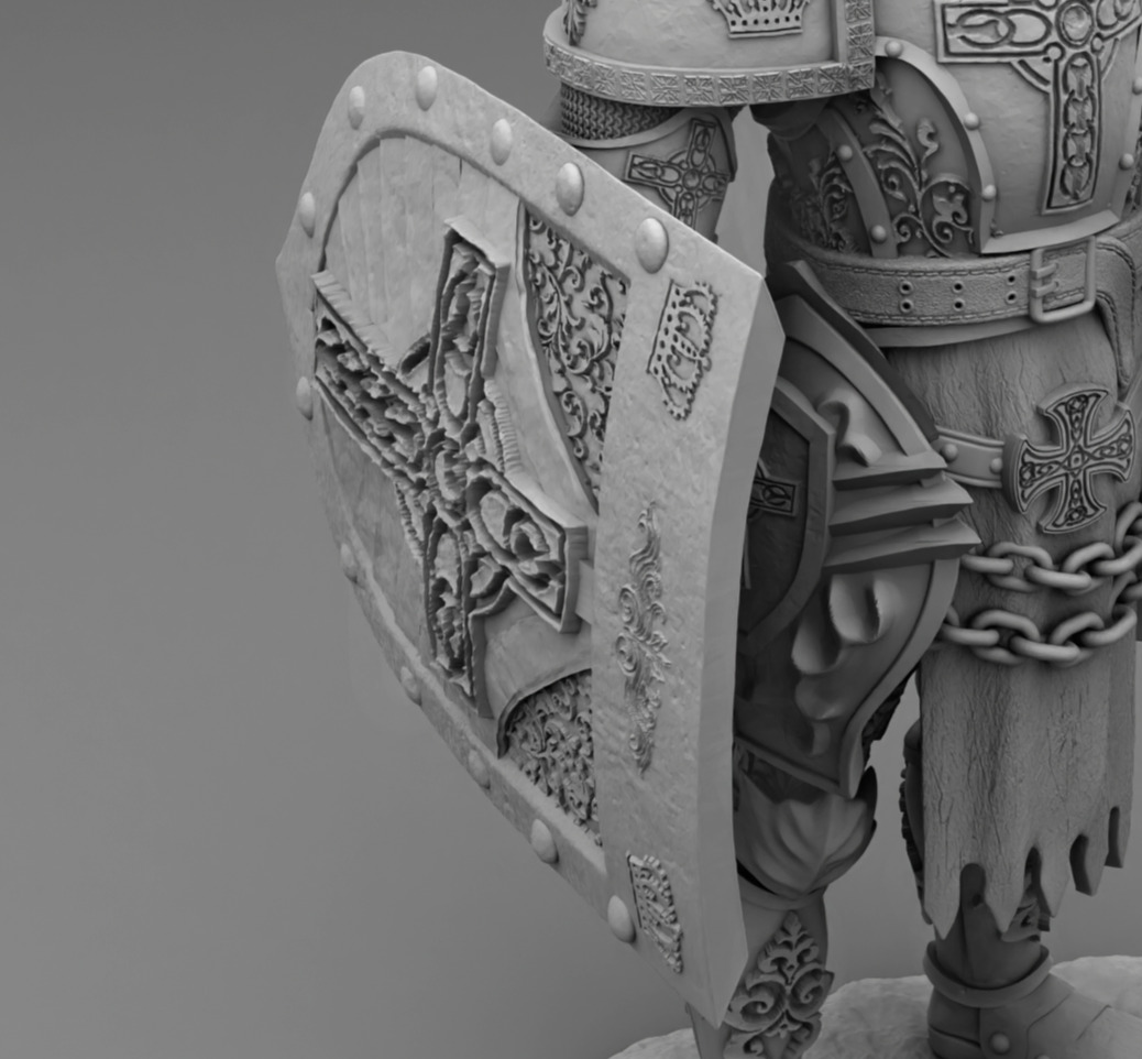 Mace Solider 3D print model_9