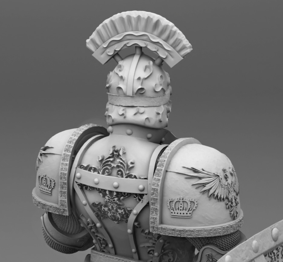 Mace Solider 3D print model_10