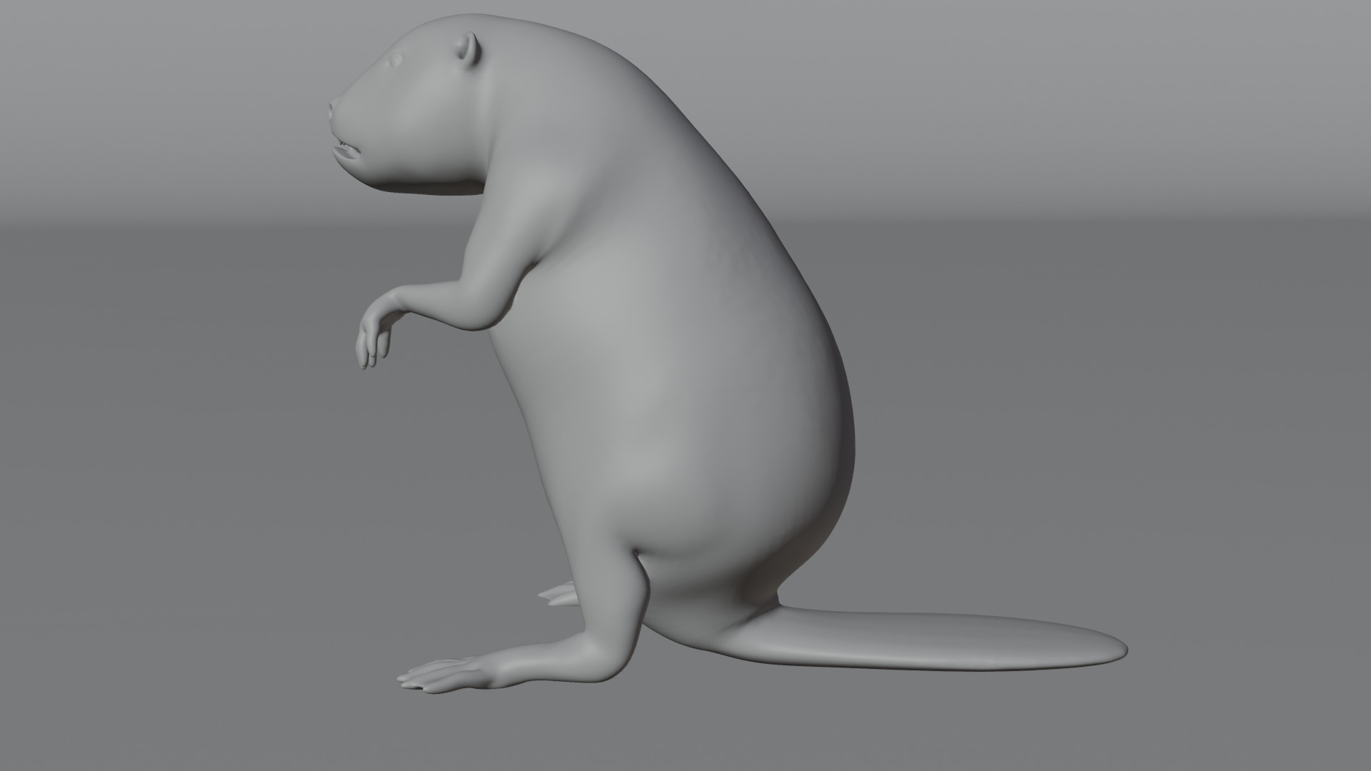 Beaver 3D model - Figurine 3D print model_4