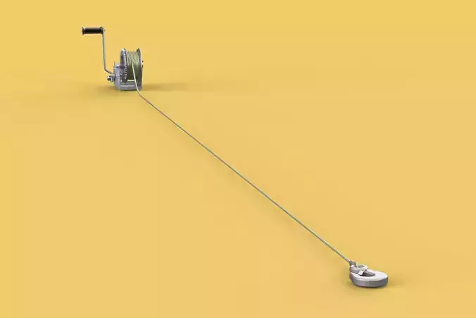 HEAVY DUTY HAND LEVER CRANK WINCH LONG STEEL CABLE ROPE SLING