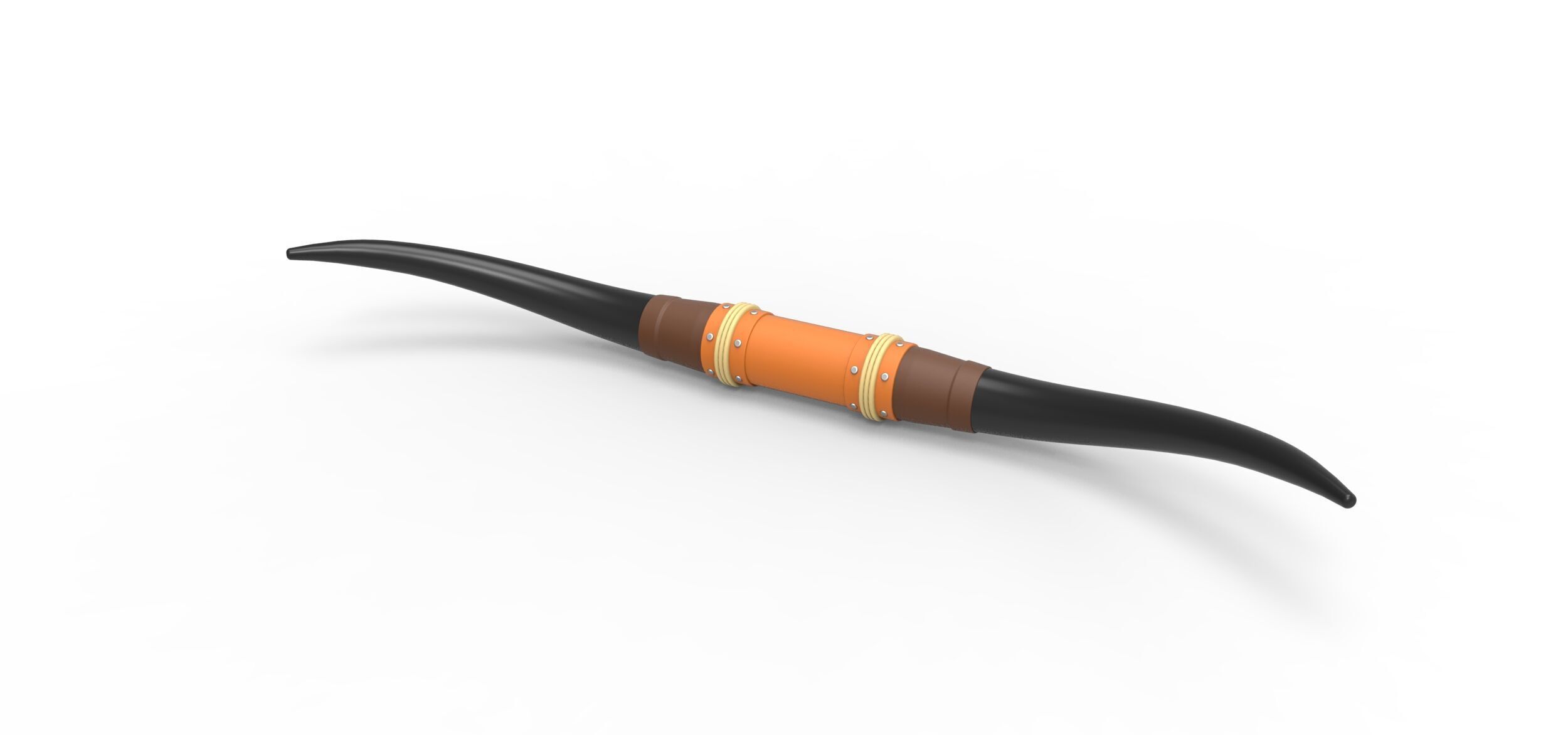 Bull horns for car ot truck Scale 1 to 25 3D print model_3