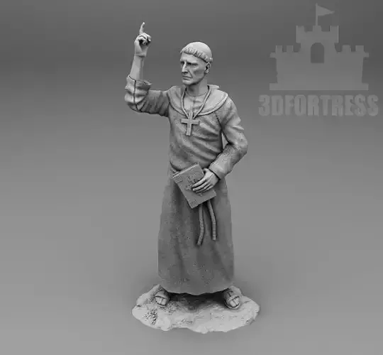 Medieval monk  3D print model
