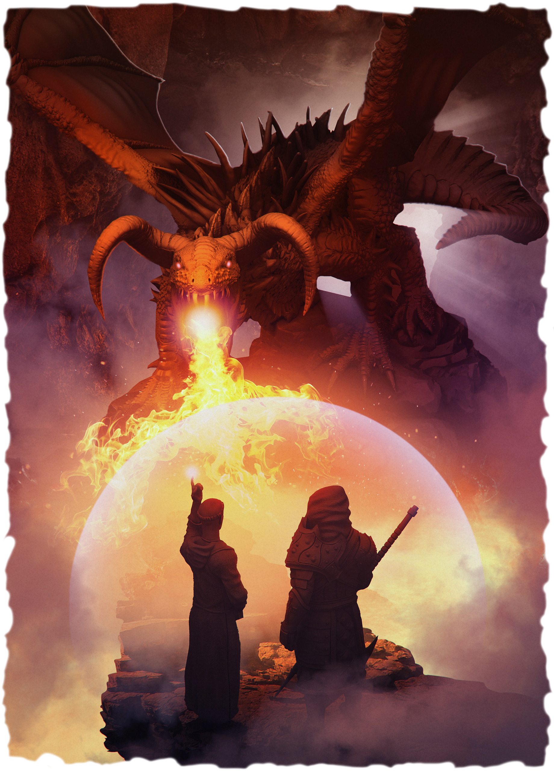 Medieval monk  3D print model_14