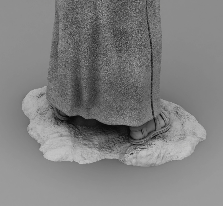 Medieval monk  3D print model_11