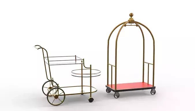 Luggage Trolley Cart  3D model