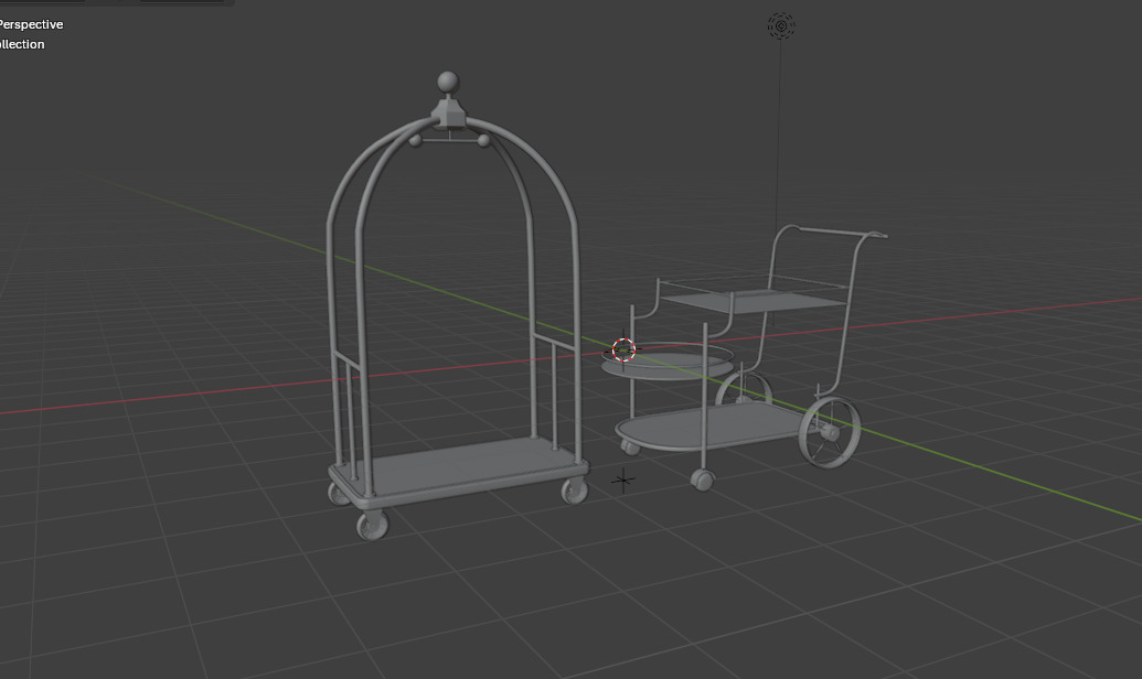 Luggage Trolley Cart  3D model_11