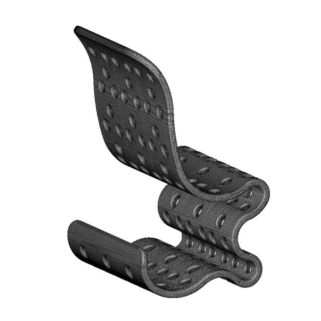 Exquisite Wooden Chair 3D print model_4