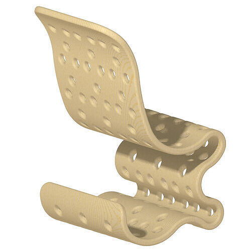 Exquisite Wooden Chair 3D print model