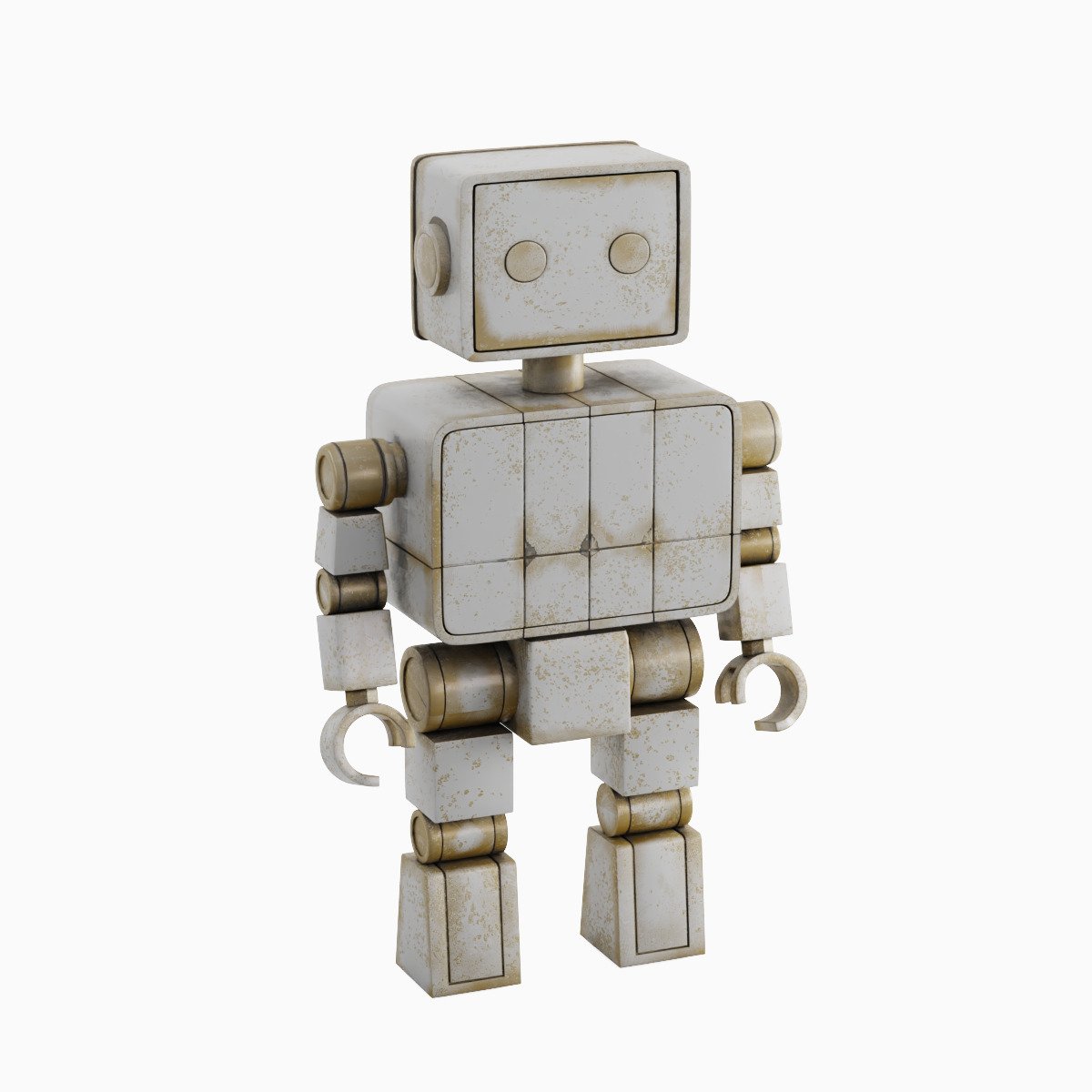 Decorative Robot Sculpture Set 3D model_11