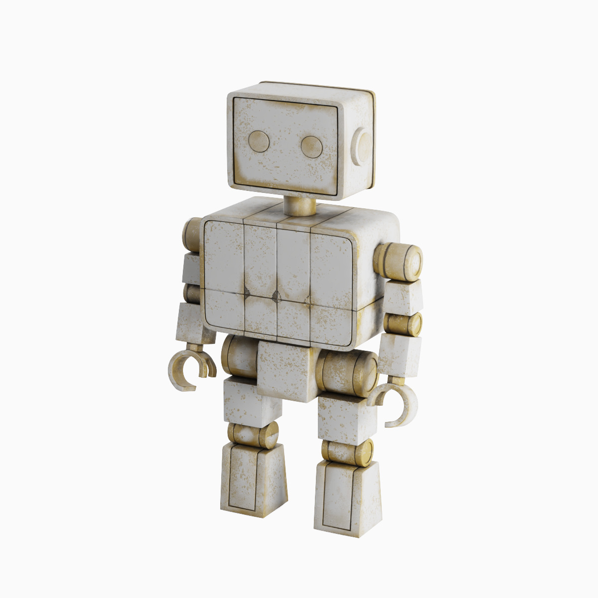 Decorative Robot Sculpture Set 3D model_12