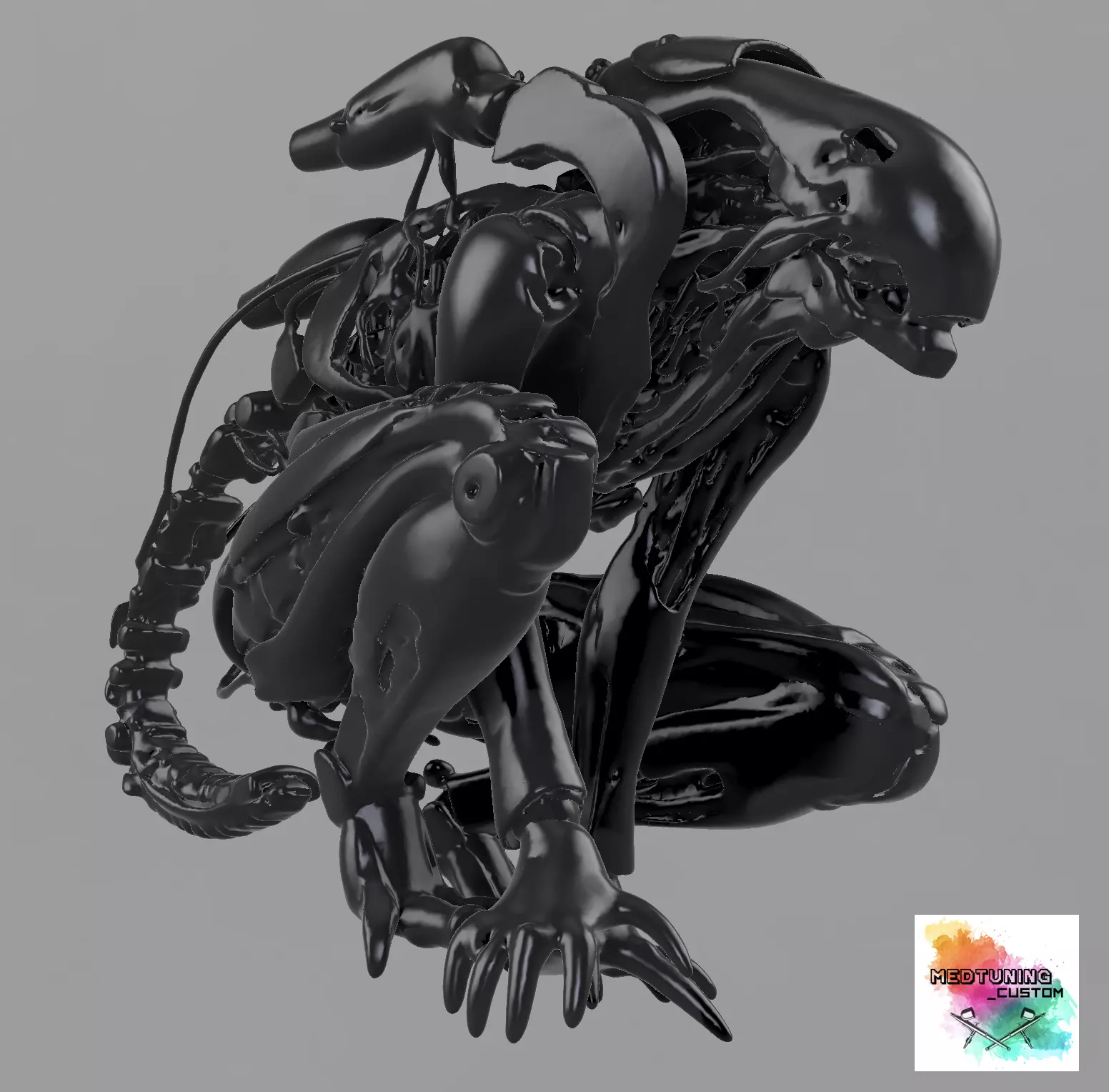 Xenomorph robot Alien  3D print model_0