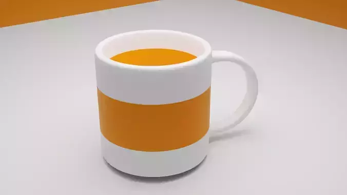 Low Poly Tea Mug 3D Model 