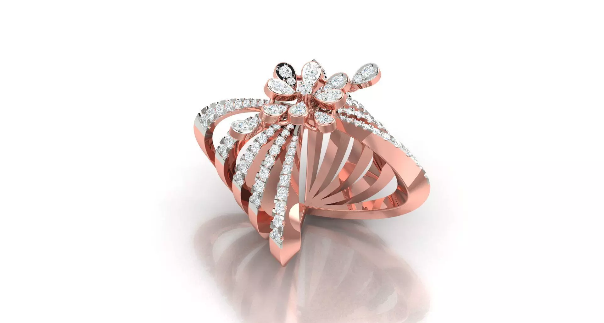 Women Ring Render 3dm STL OBJ FBX Details 3D print model