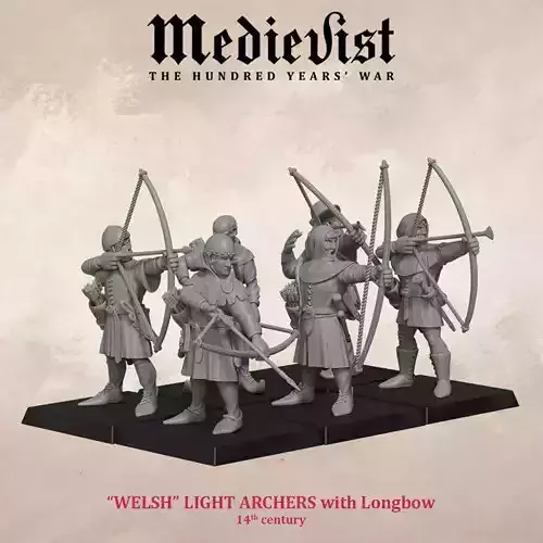  Welsh light archers with longbow 3D print model