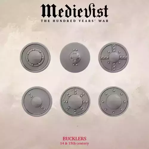 Medieval weapons and shields 14th and 15th century Free 3D print model