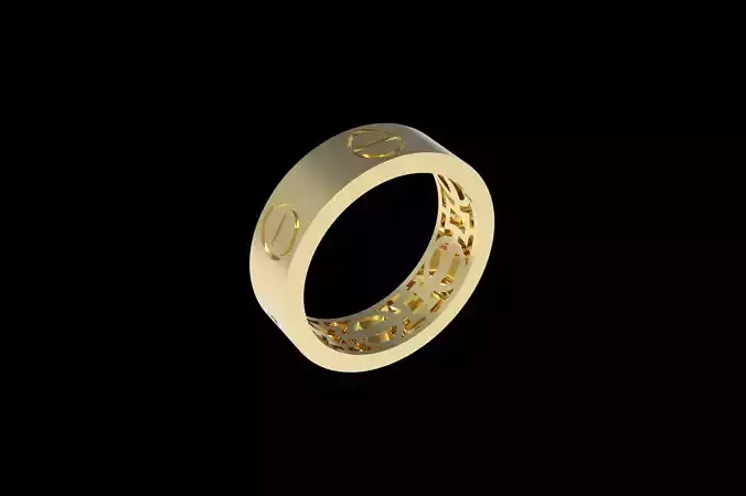 Love Ring USA 6 3D print model