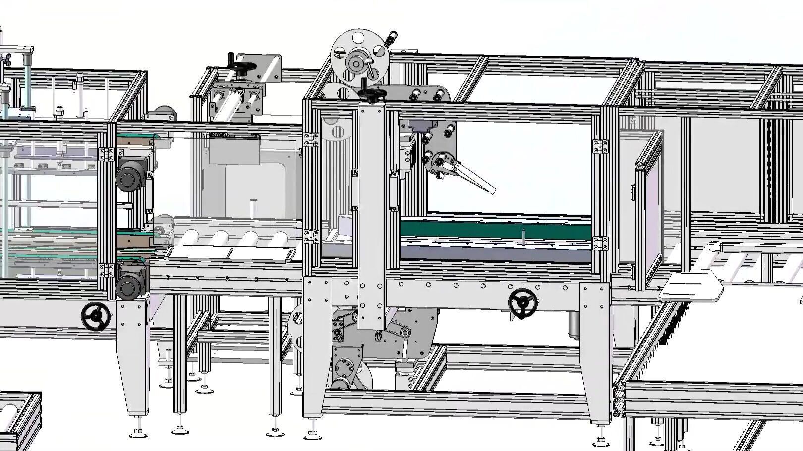 Fully Automated Carton Sealing and Packaging Line - Box Sealer 3D model_19