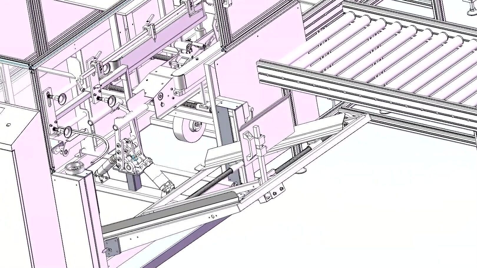 Fully Automated Carton Sealing and Packaging Line - Box Sealer 3D model_10