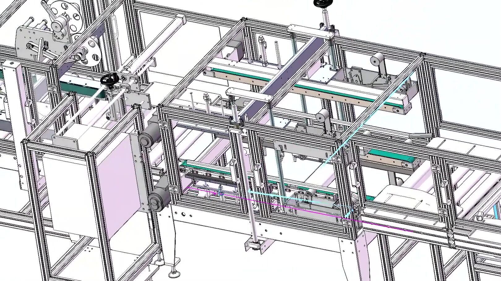 Fully Automated Carton Sealing and Packaging Line - Box Sealer 3D model_6