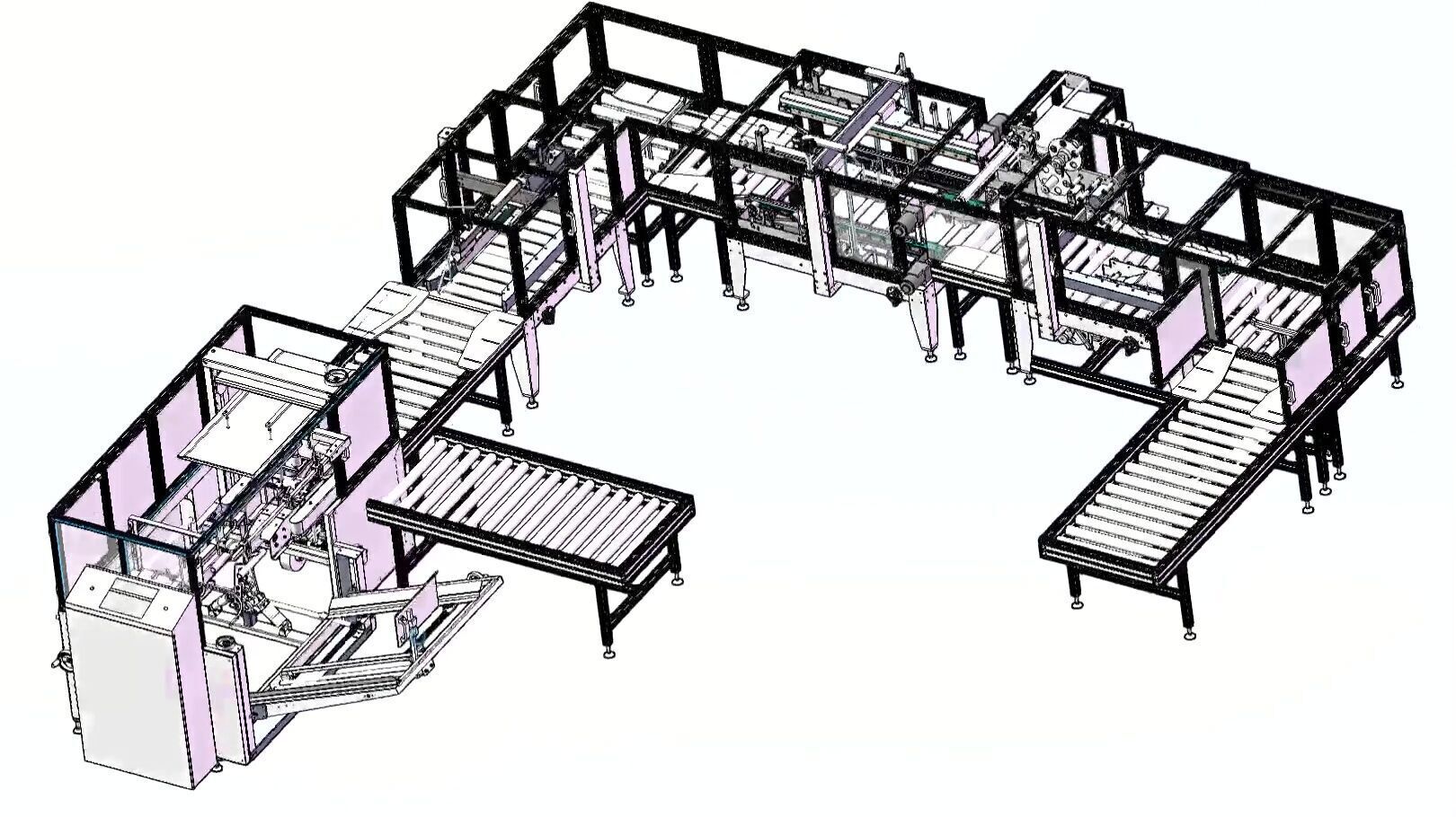 Fully Automated Carton Sealing and Packaging Line - Box Sealer 3D model_3