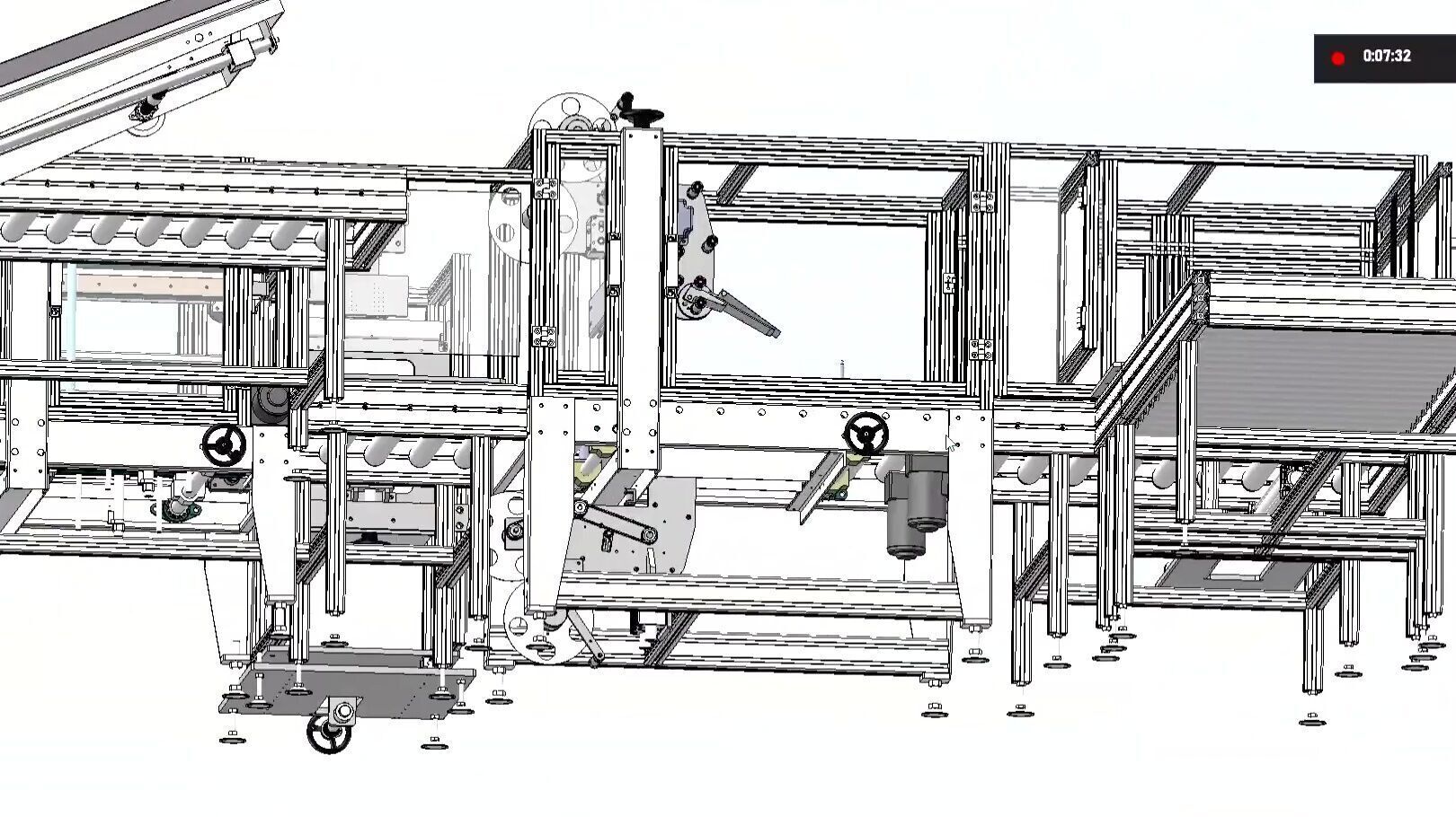 Fully Automated Carton Sealing and Packaging Line - Box Sealer 3D model_20