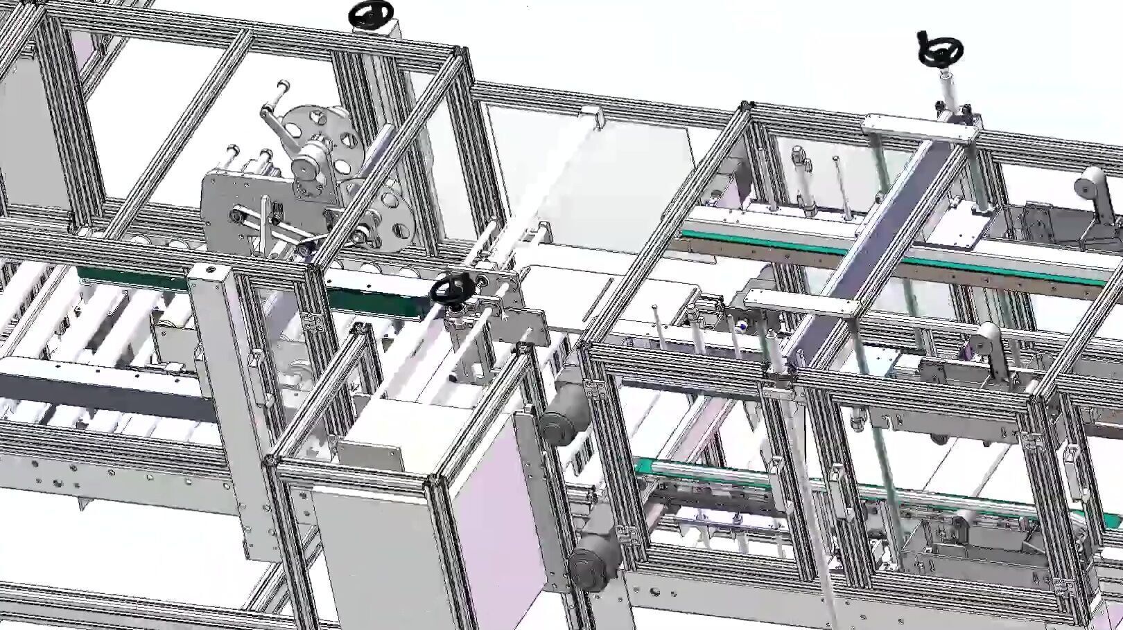 Fully Automated Carton Sealing and Packaging Line - Box Sealer 3D model_12