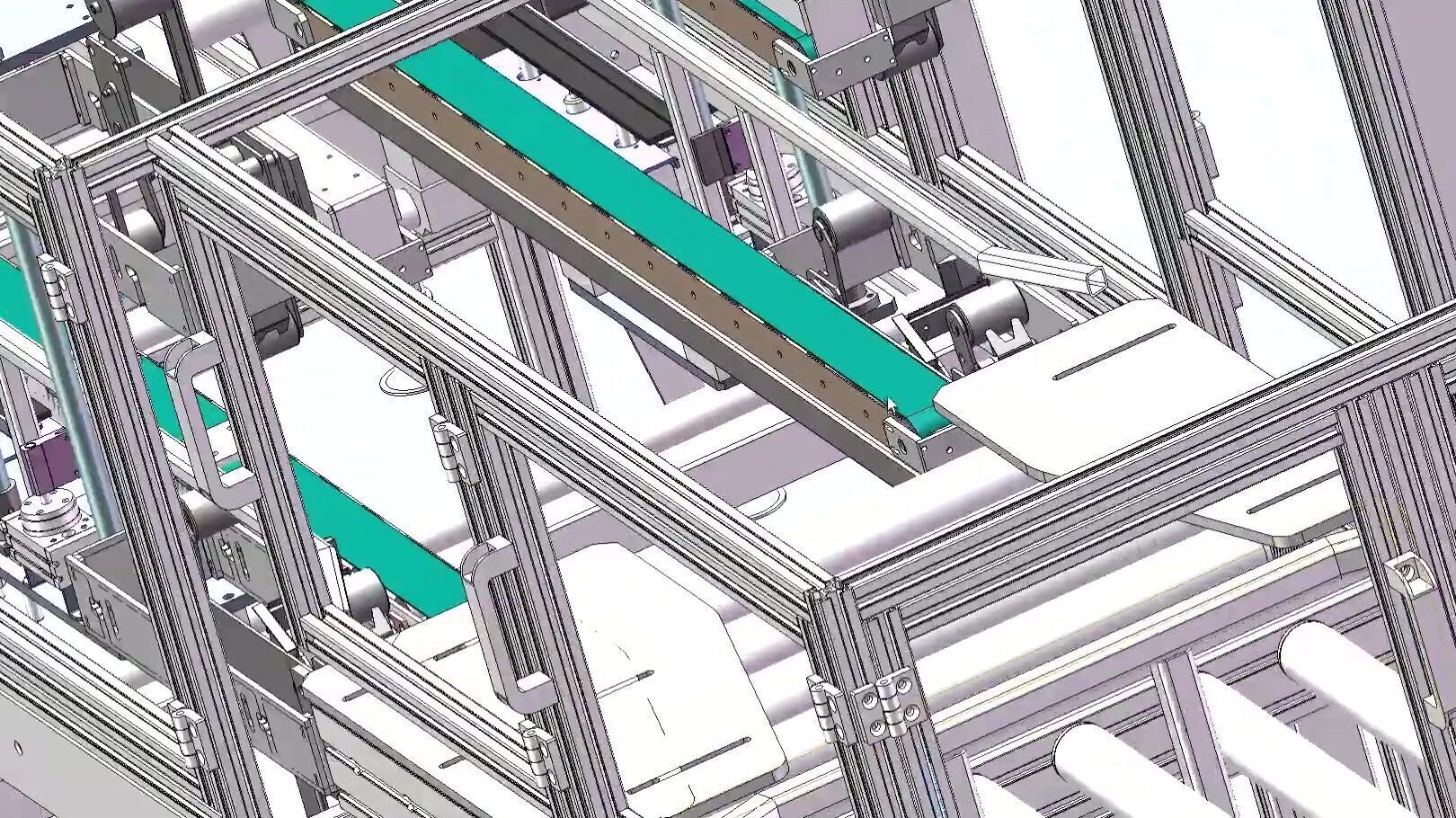 Fully Automated Carton Sealing and Packaging Line - Box Sealer 3D model_15