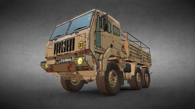 Army Truck Version 3 Low-poly 3D model