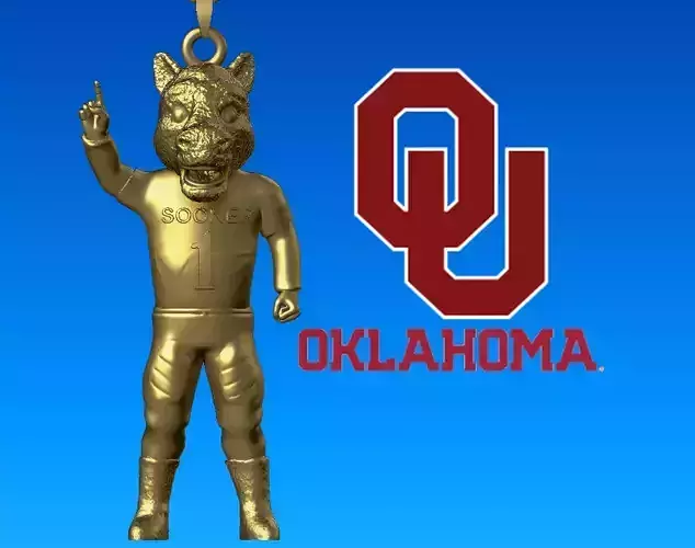 NCAA - Necklaces Oklahoma Sooners - Hanging Figurine - 3D print