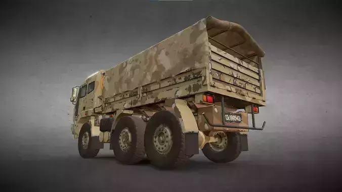 Army Truck Version 3 - Rolled Tarpaulin