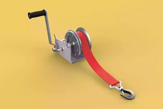 STANDARD MANUAL HAND LEVER CRANK WINCH HOIST BELT LIFTING CRANE