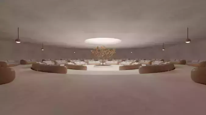 Metaverse Environment - Baked Low-poly 3D model