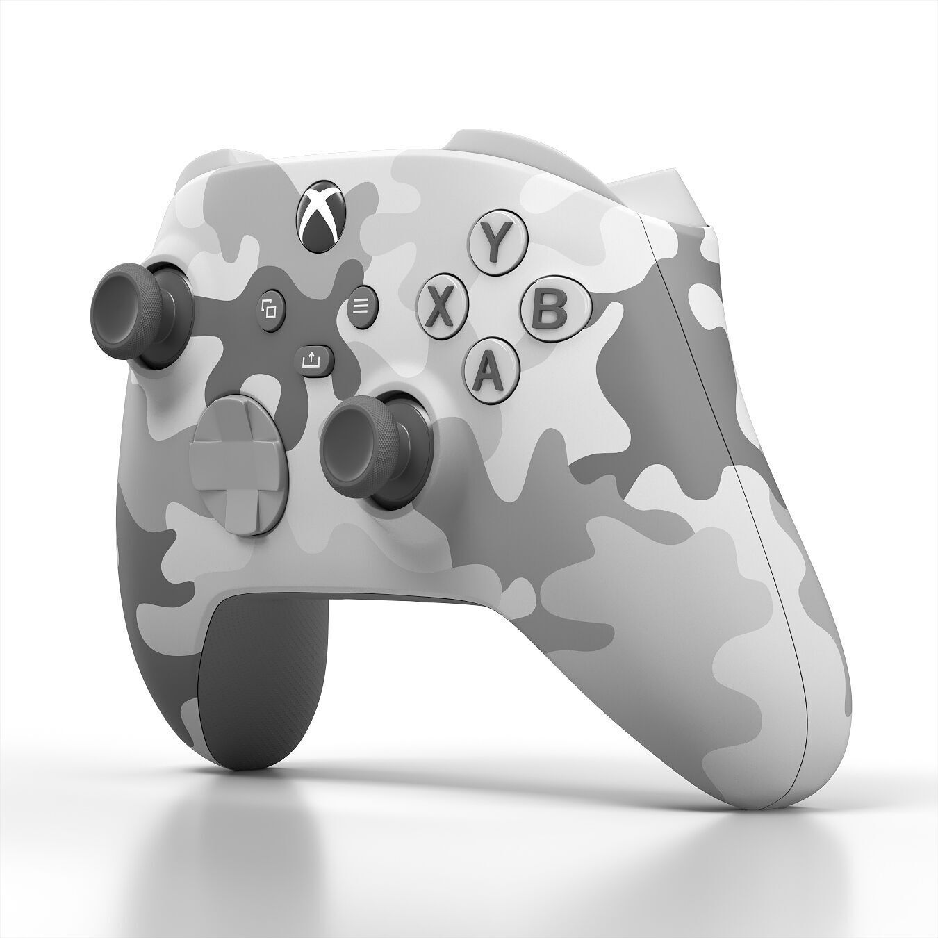 Xbox Series X Console Wrap and Controller Arctic Camo 3D model_9