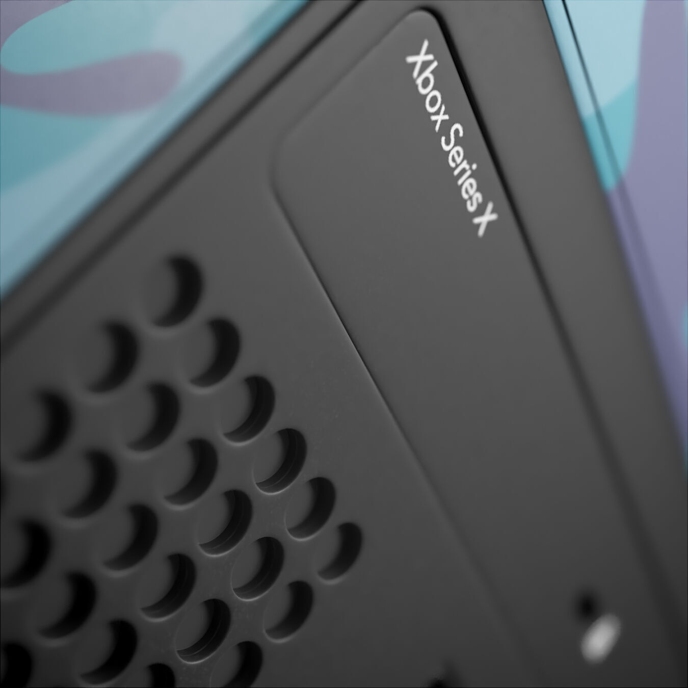 Xbox Series X Console Wrap and Controller Mineral Camo 3D model_5