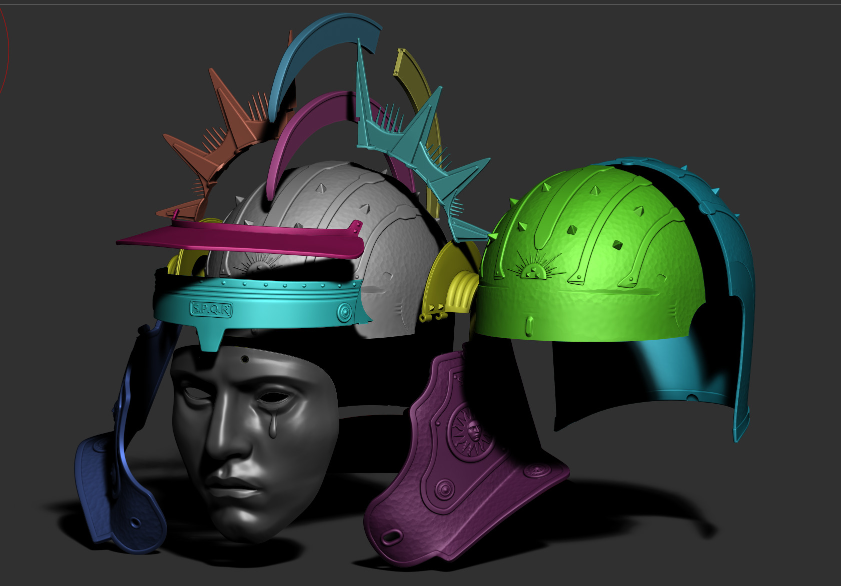 SOL INVICTUS - HELMET 3D print model_5