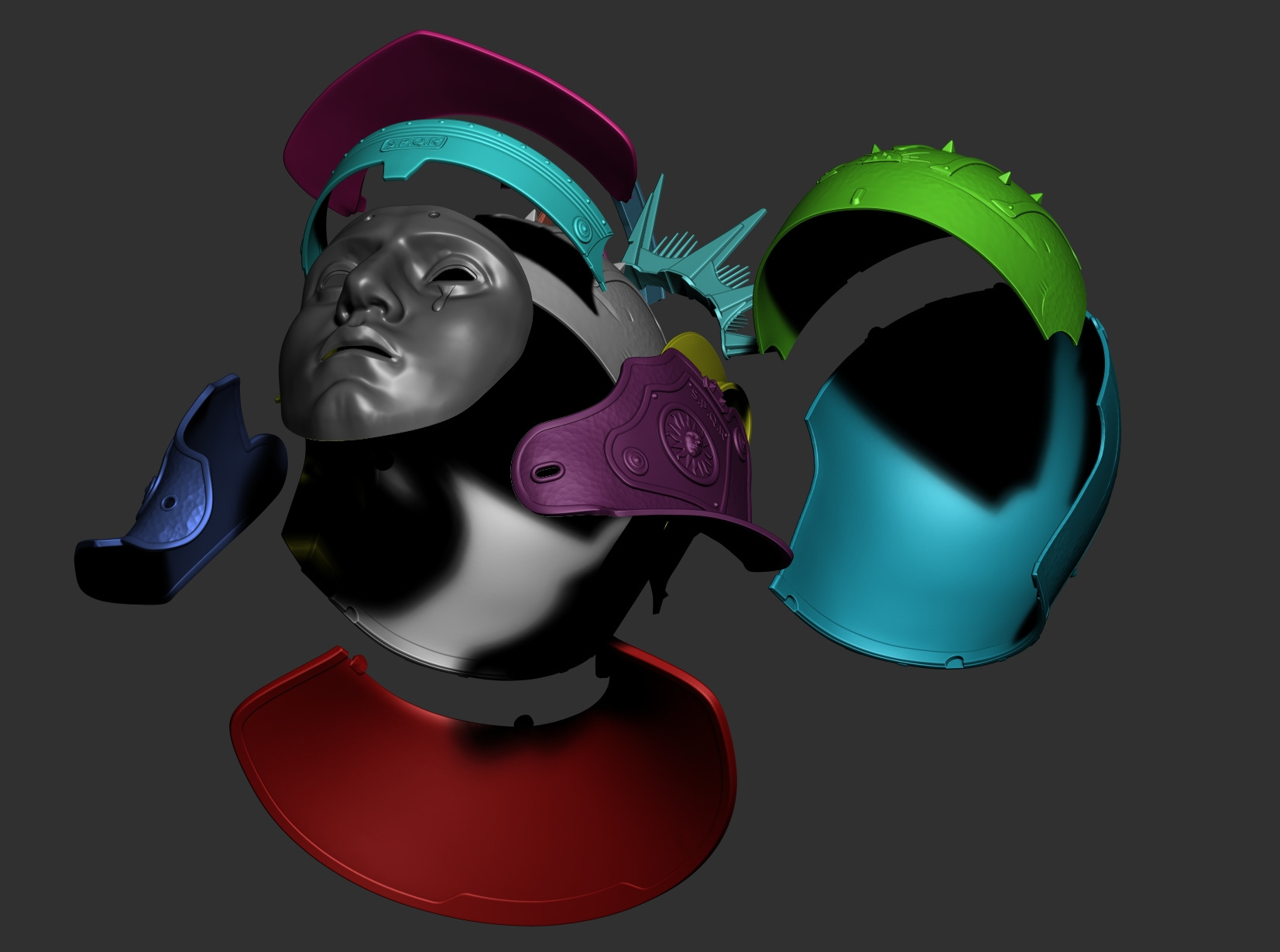 SOL INVICTUS - HELMET 3D print model_7