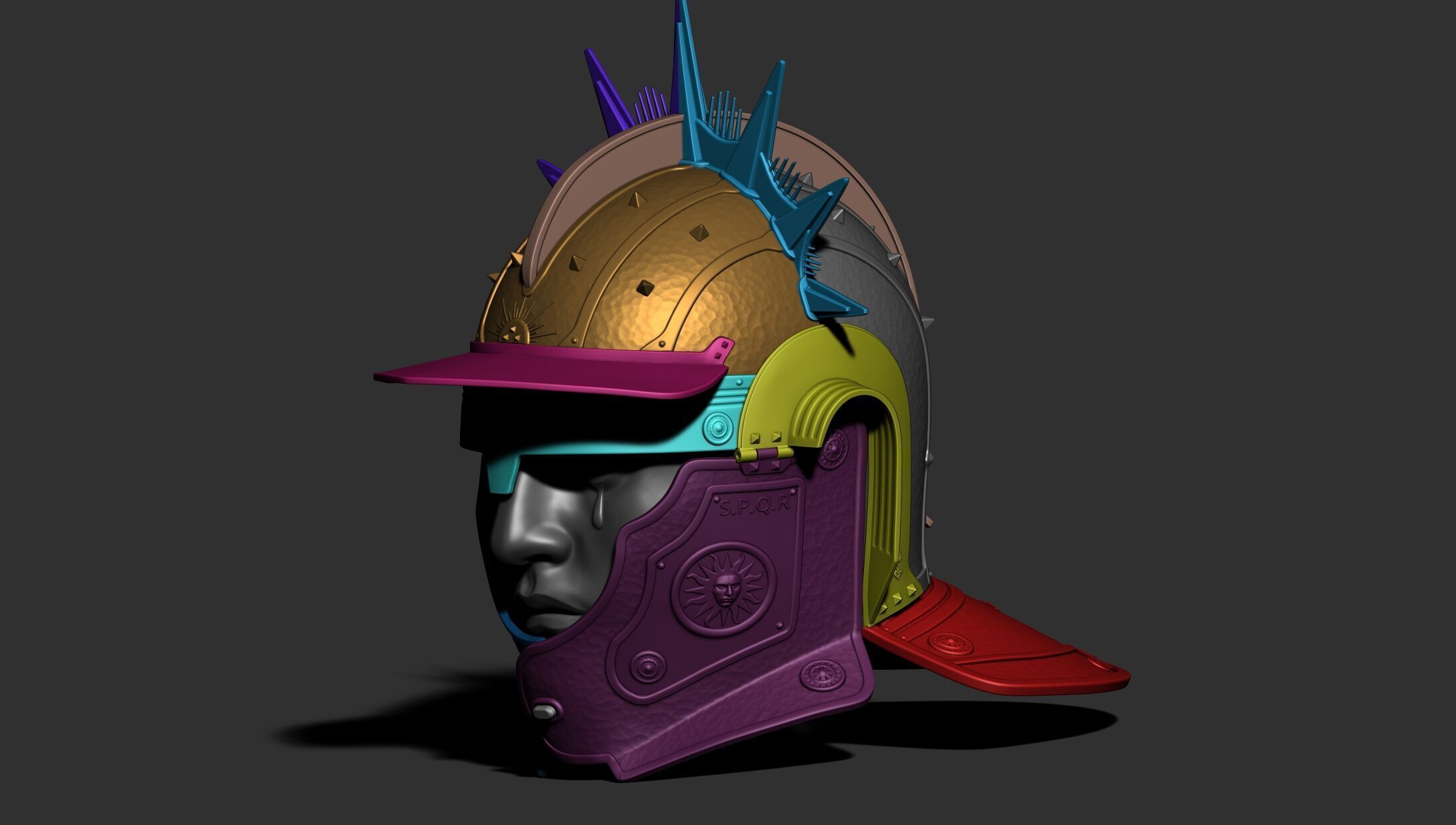 SOL INVICTUS - HELMET 3D print model_4