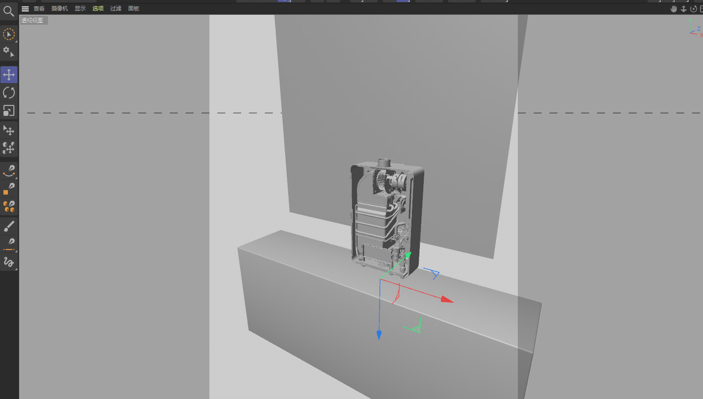 transparent cutaway  of a modern water heater Low-poly 3D model_9