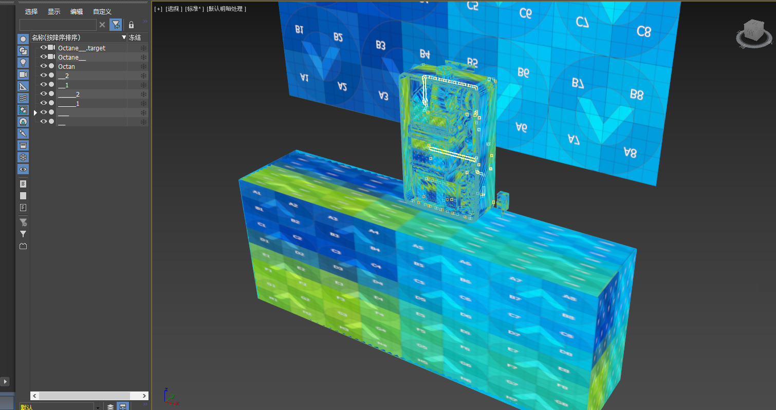 transparent cutaway  of a modern water heater Low-poly 3D model_10