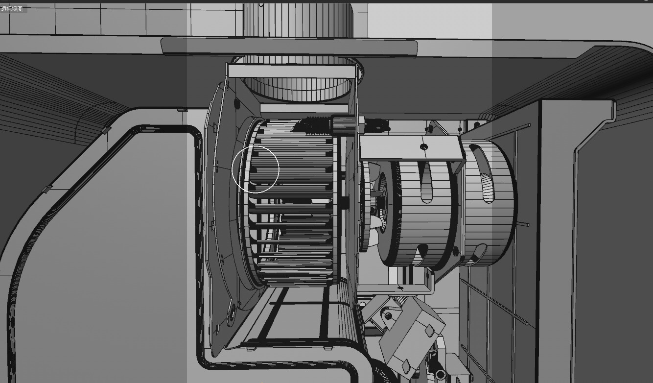 transparent cutaway  of a modern water heater Low-poly 3D model_3
