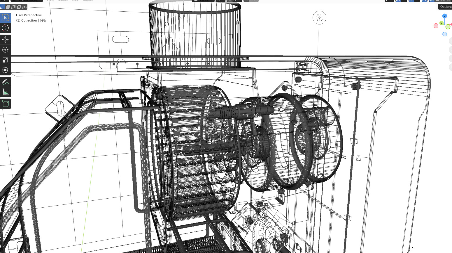 transparent cutaway  of a modern water heater Low-poly 3D model_15