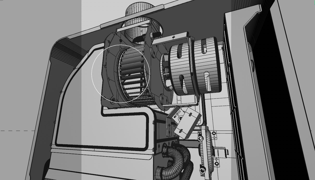 transparent cutaway  of a modern water heater Low-poly 3D model_5