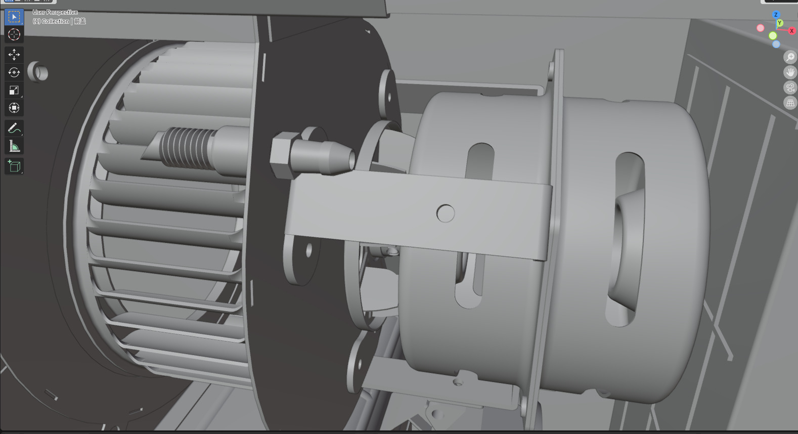 transparent cutaway  of a modern water heater Low-poly 3D model_6