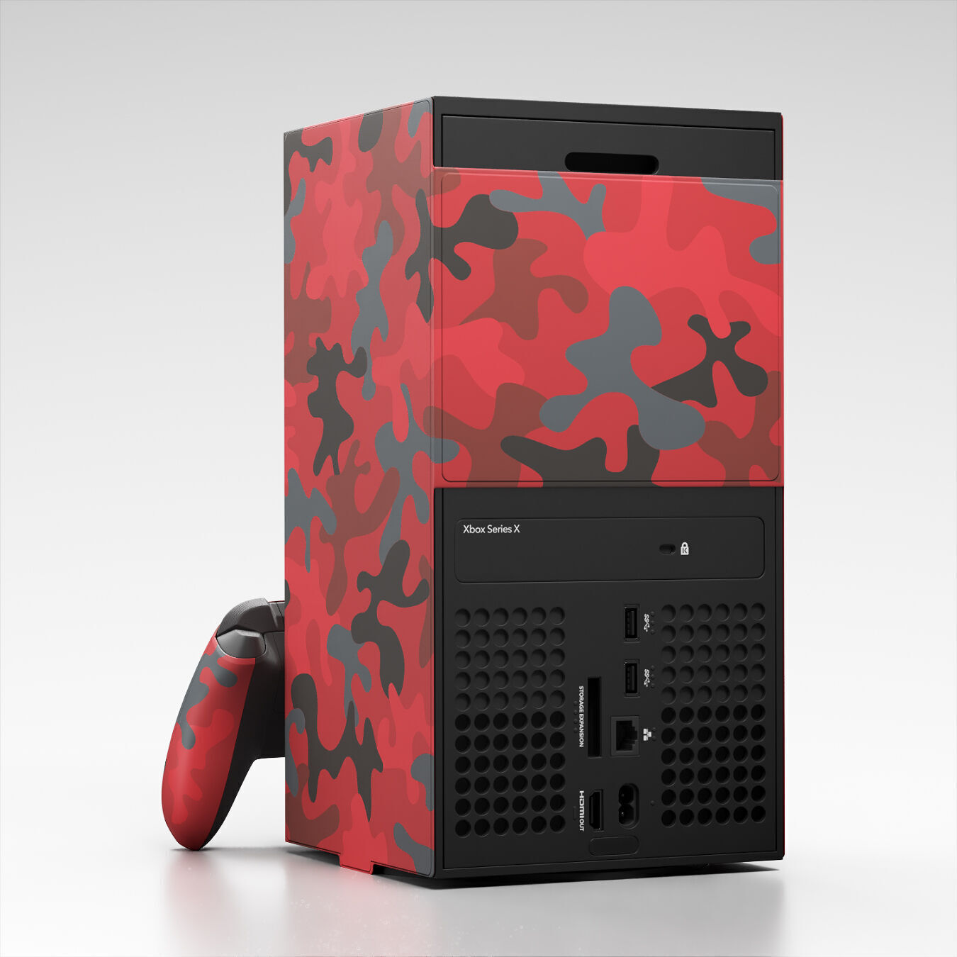 Xbox Series X Console Wrap and Controller Daystrike Camo 3D model_2