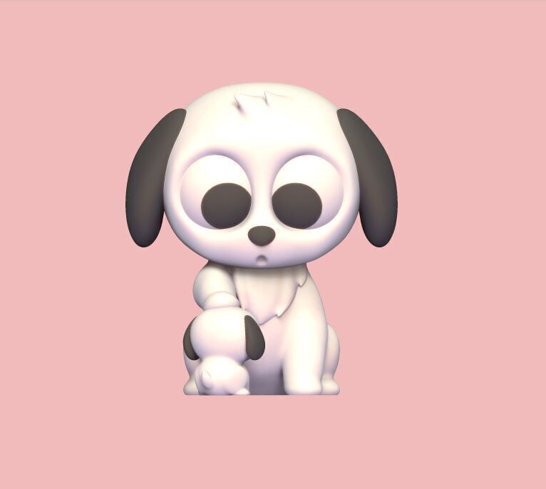 Dog and Little Dog 3D print model_3