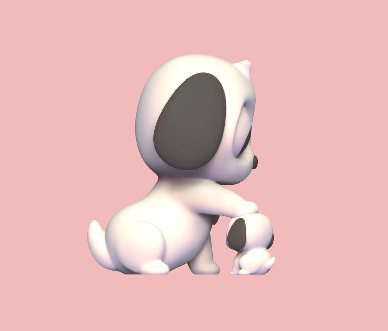 Dog and Little Dog 3D print model_2