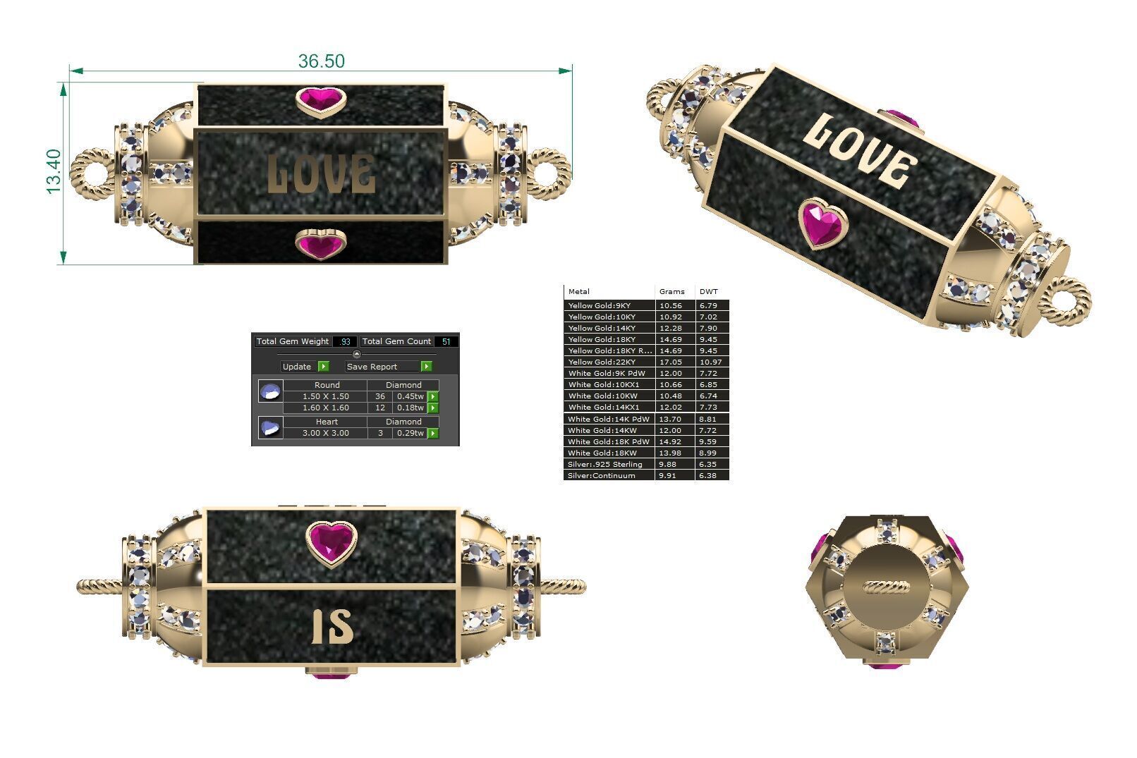 Love is Blind Box Locket 3D print model_11