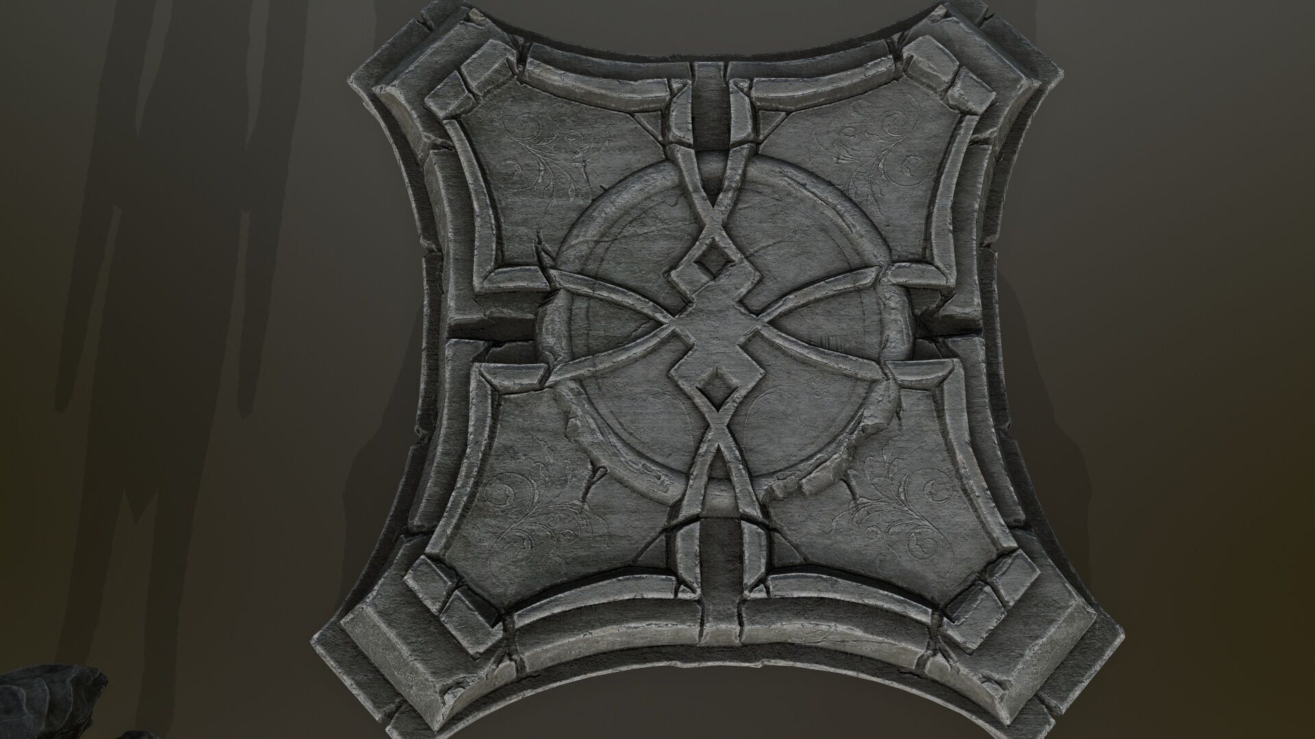 angel fountain Low-poly 3D model_20