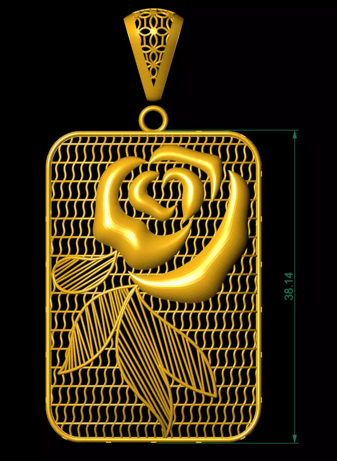 beautiful rose locket pendent 3D print model